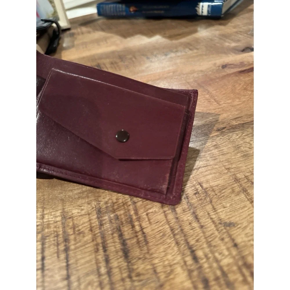 Authentic Cartier Must De Cartier Burgundy Leather‎ Wallet Bifold Vintage France